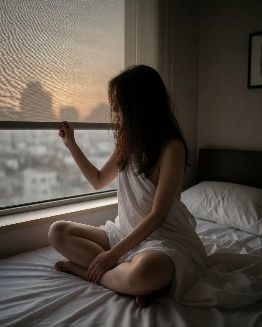 Ai porn asian korean woman waking up full body shot