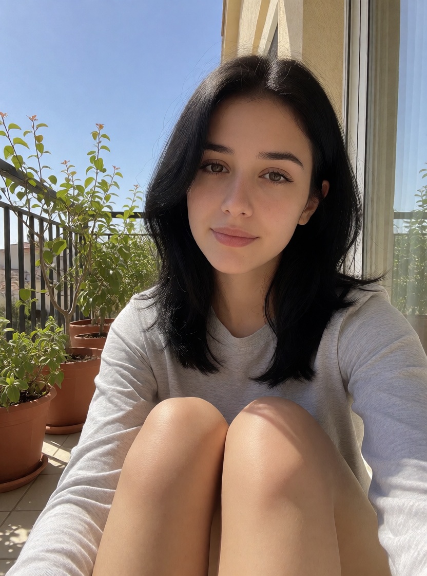 Nsfw ai arab woman sunny balcony photorealistic