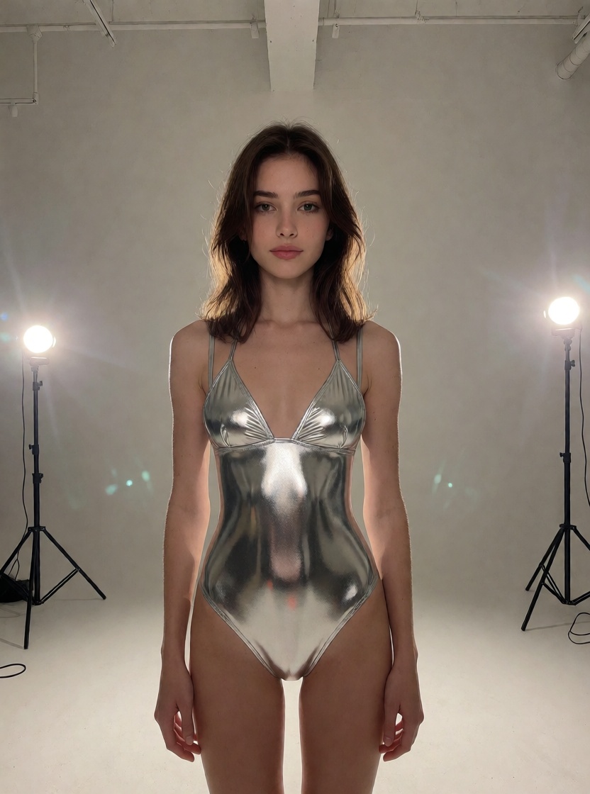 Ai porn arab woman chrome bodysuit pose selfie style