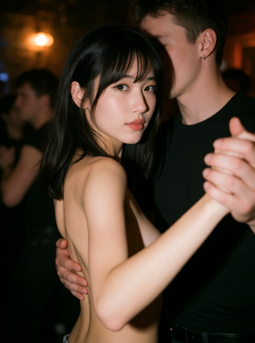 Ai porn asian woman dancing club selfie style