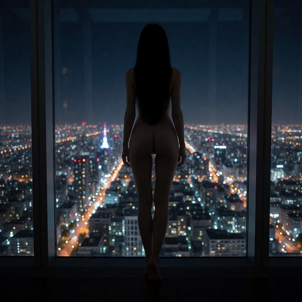 AI adult Woman Penthouse Glass