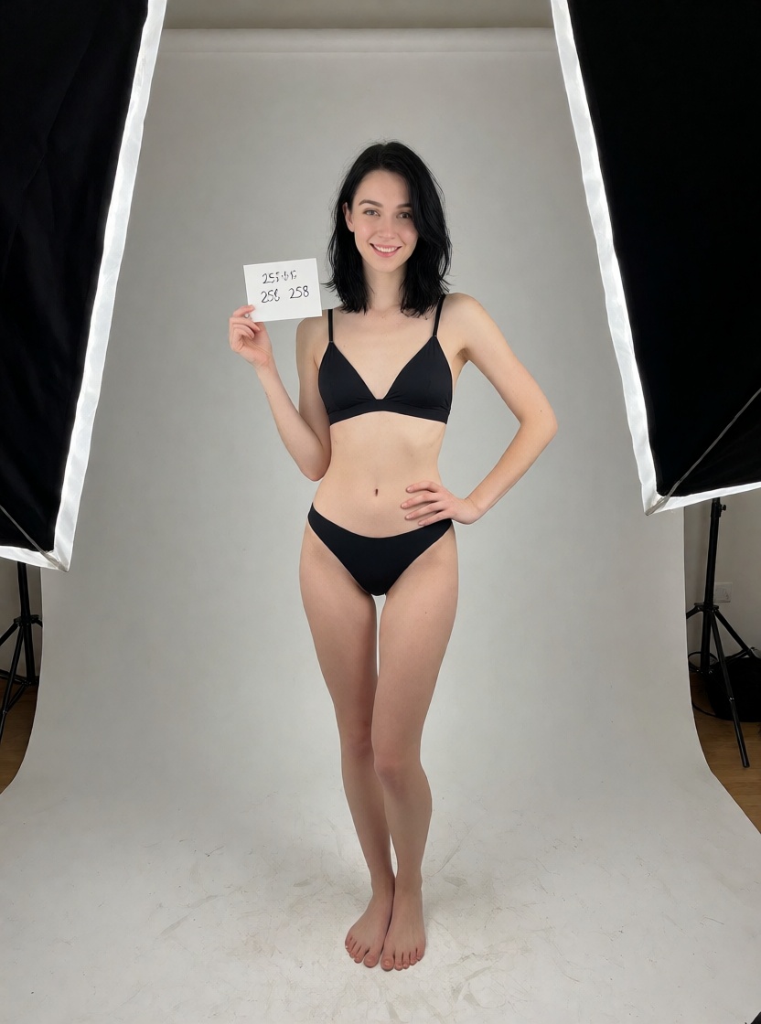 Ai made caucasian woman black lingerie verification portrait