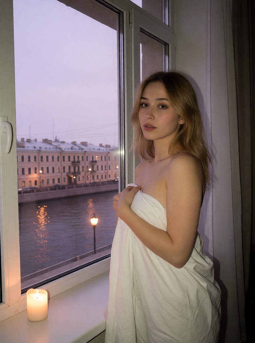 Free ai blonde arab woman window saint petersburg close up