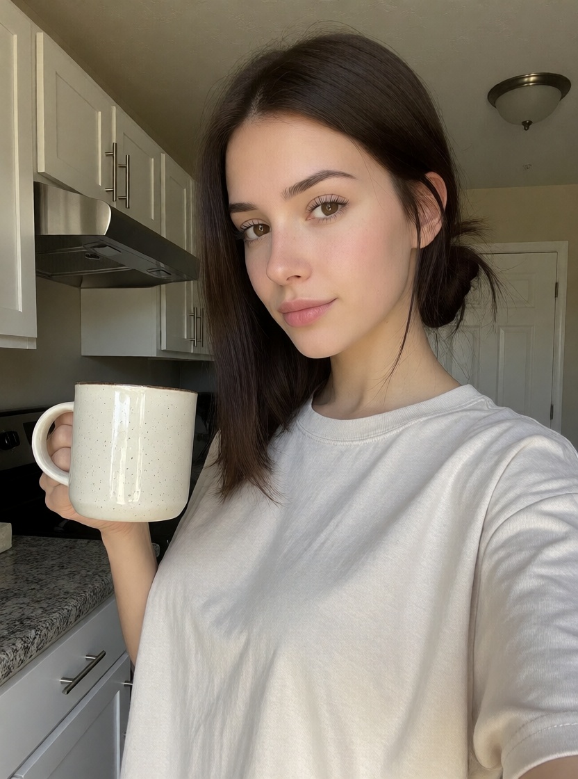 Uncensored ai latina morning kitchen photo hd photo