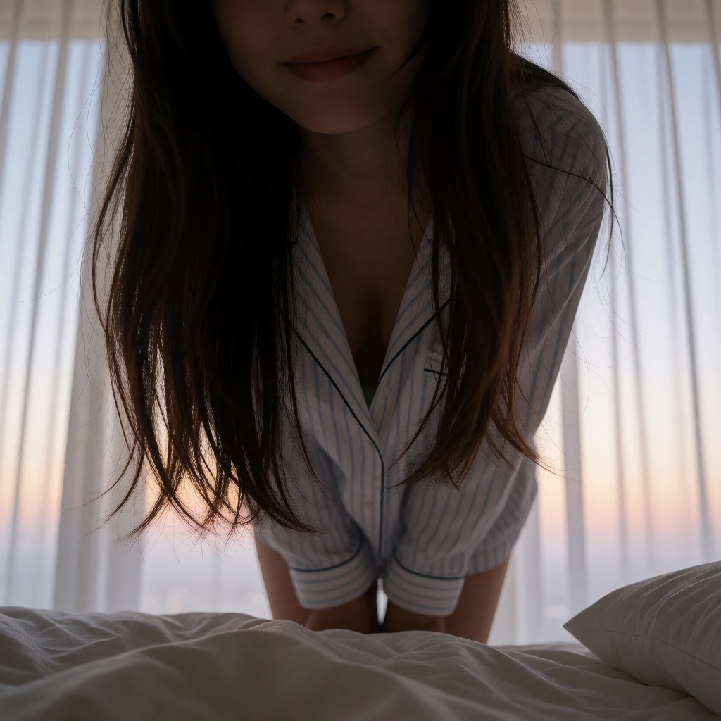 Ai generated korean woman morning pov hd photo