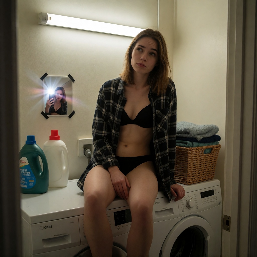 AI woman on Washing Machine