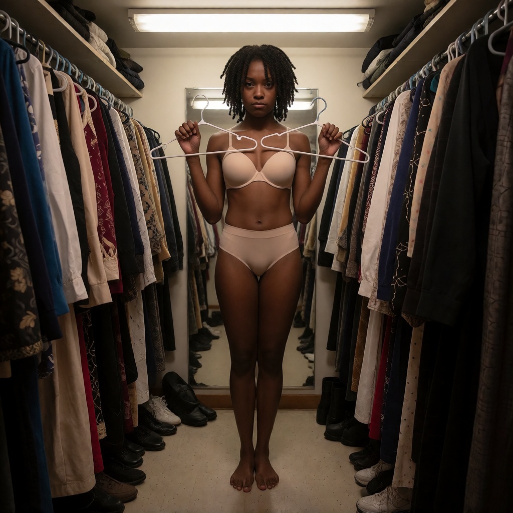 Black Woman Striptease Wardrobe
