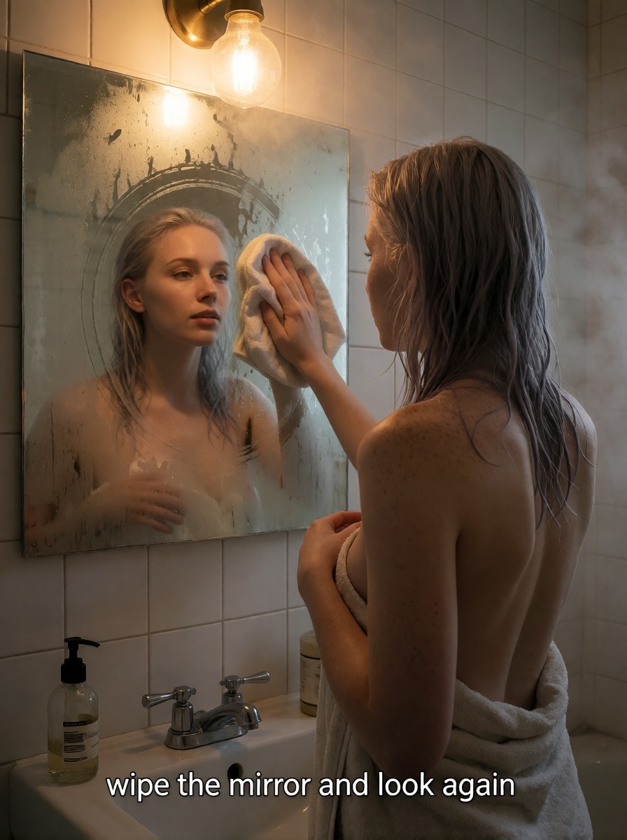 Wet Blonde Wiping Mirror