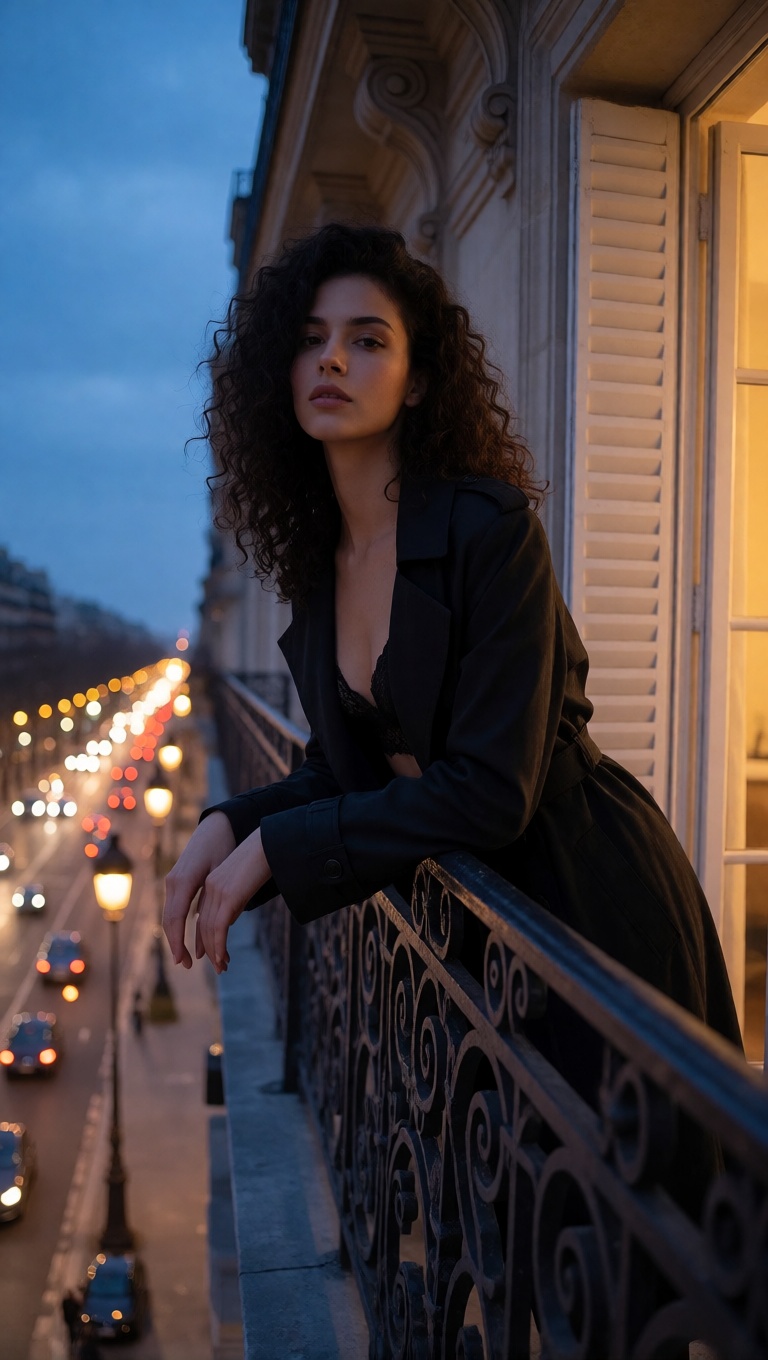 Ai porn french woman balcony dusk 4k