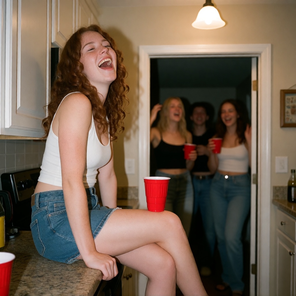 Best ai redhead irish woman kitchen party no filter