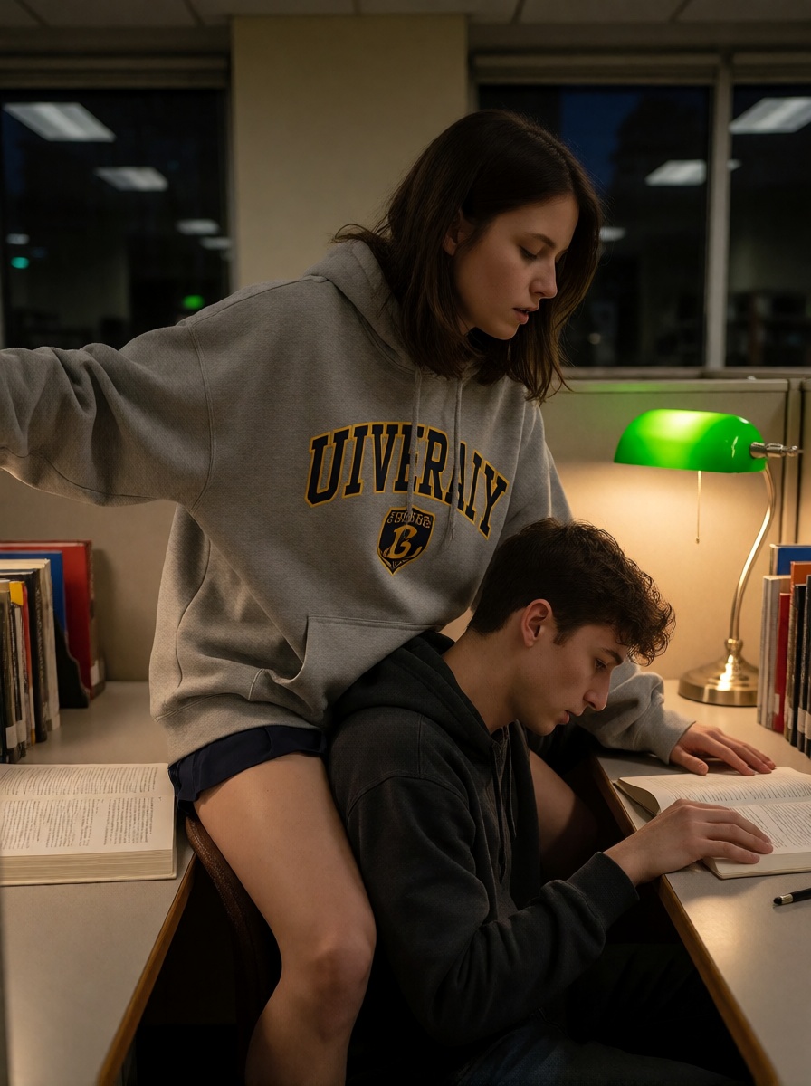 AI grad Student Library Carrel