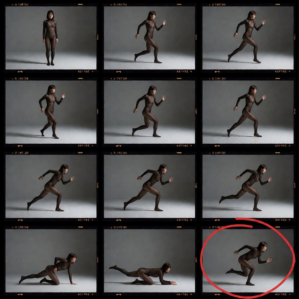 Japanese Woman Mesh Bodysuit Poses