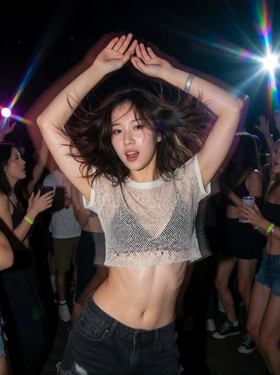Ai porn korean woman dancing strobe full body shot