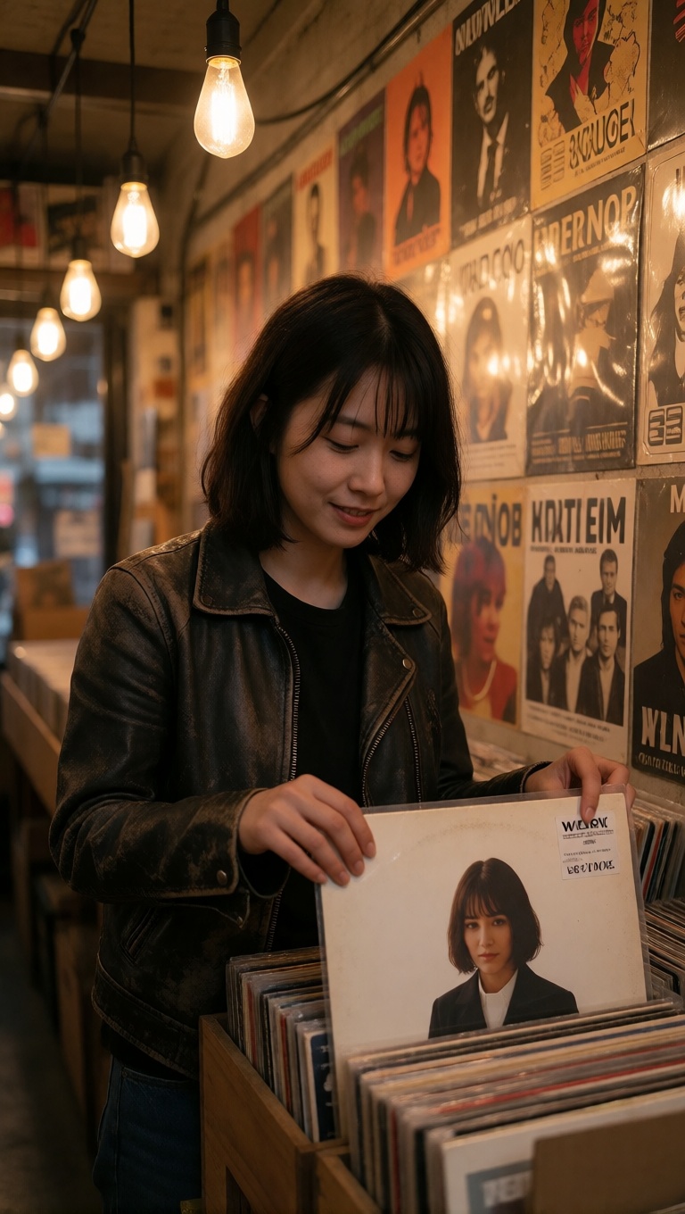 Japanese Woman Browsing Records