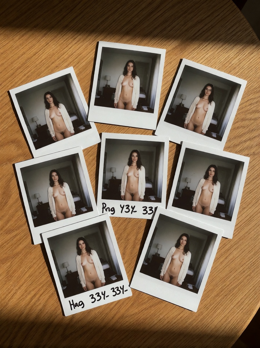 Ai nude italian woman cardigan flat lay no filter